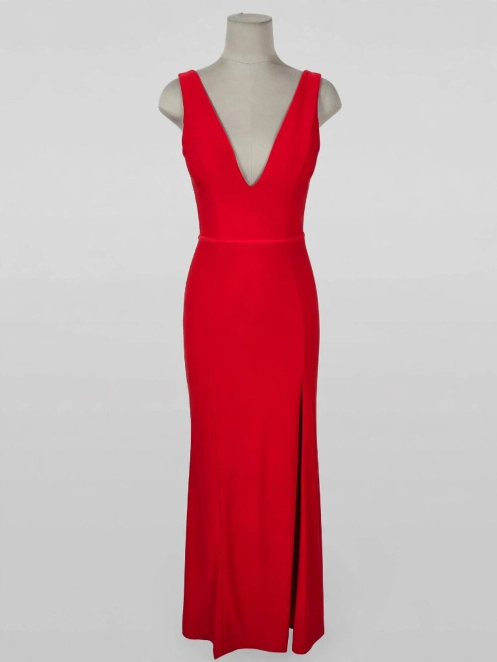 Mac Duggal 25846 Red Plunge V-Neck Mermaid Gown Size 6 NWT